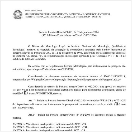 Portaria DIMEL/INMETRO 83:2014 - Situação: Em vigor