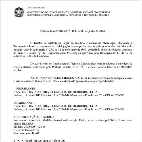 Portaria DIMEL/INMETRO 86:2014 - Situação: Revisto