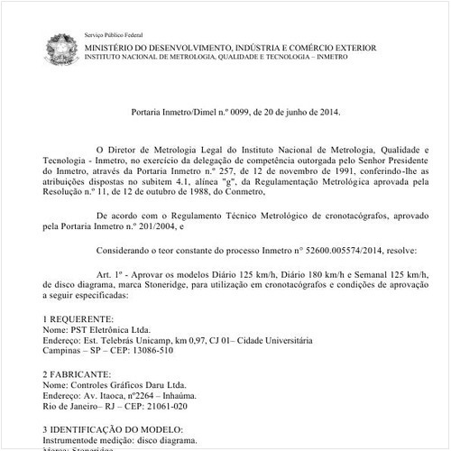 Portaria DIMEL/INMETRO 99:2014 - Situação: Em vigor