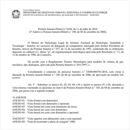 Portaria DIMEL/INMETRO 106:2014 - Situação: Revogado