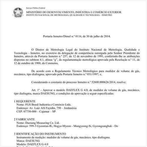 Portaria DIMEL/INMETRO 116:2014 - Situação: Revisto