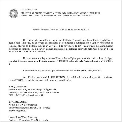 Portaria DIMEL/INMETRO 129:2014 - Situação: Revisto