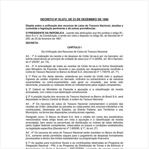 Decreto número 93872 de 23/12/1986 Íntegra