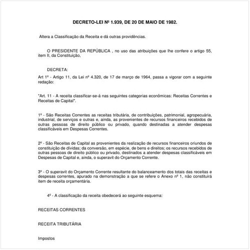 Decreto-Lei PRESI/PRESI 1939:1982 - Situação: Em vigor
