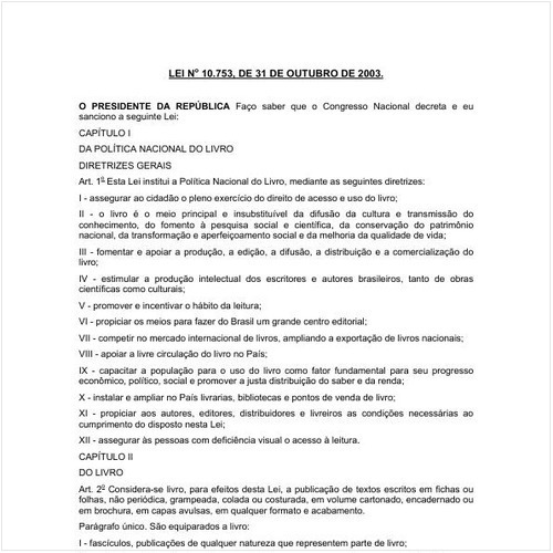 Lei PRESI/PRESI 10753:2003 - Situação: Em vigor
