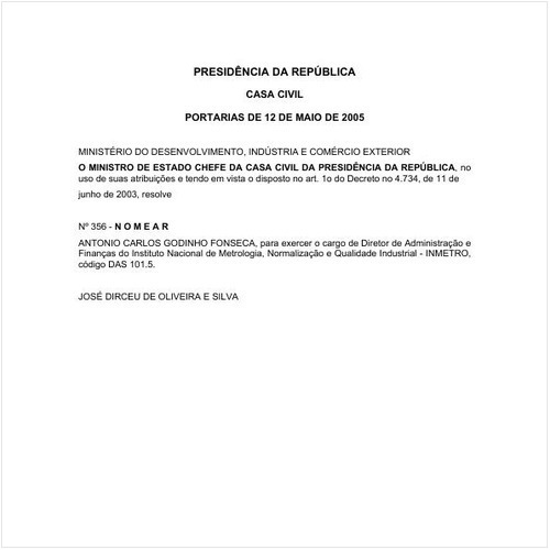 Portaria PRESI/PRESI 356:2005 - Situação: Em vigor