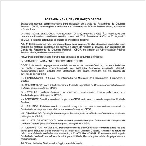 Portaria MP/MP 41:2005 - Situação: Revisto