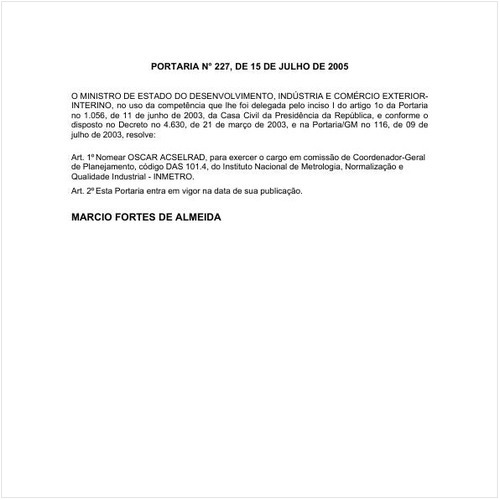 Portaria INMETRO/INMETRO 227:2005 - Situação: Em vigor