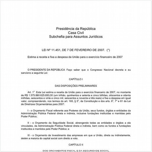 Lei CC/PRESI 11451:2007 - Situação: Revisto