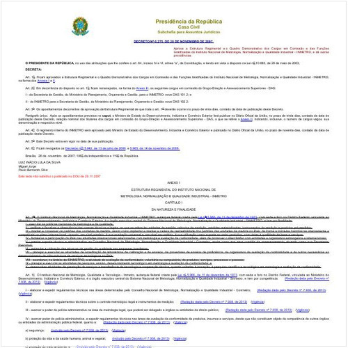 Lei CC/PRESI 6275:2007 - Situação: Revisto