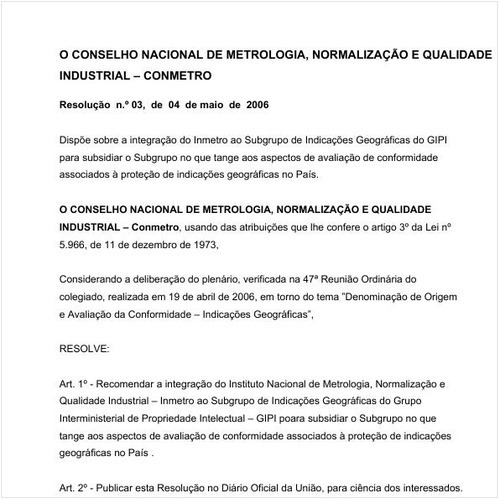 Resolução CONMETRO/MDIC 3:2006 - Situação: Revogado