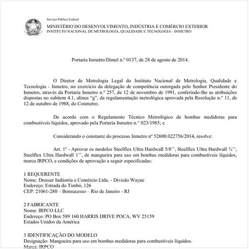 Portaria DIMEL/INMETRO 137:2014 - Situação: Revisto