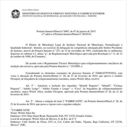 Portaria DIMEL/INMETRO 7:2015 - Situação: Revogado