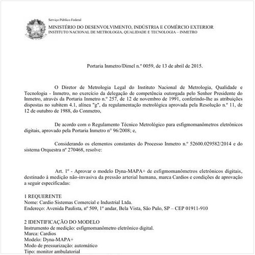 Portaria DIMEL/INMETRO 59:2015 - Situação: Revisto