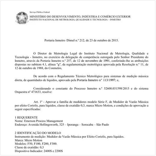 Portaria DIMEL/INMETRO 212:2015 - Situação: Revogado