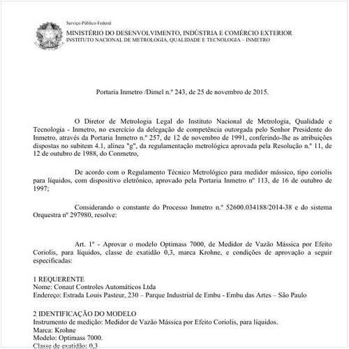 Portaria DIMEL/INMETRO 243:2015 - Situação: Revisto