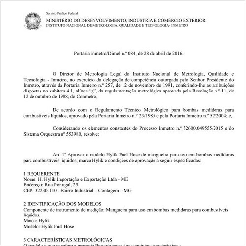 Portaria DIMEL/INMETRO 84:2016 - Situação: Em vigor