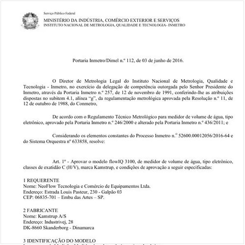 Portaria DIMEL/INMETRO 112:2016 - Situação: Revisto