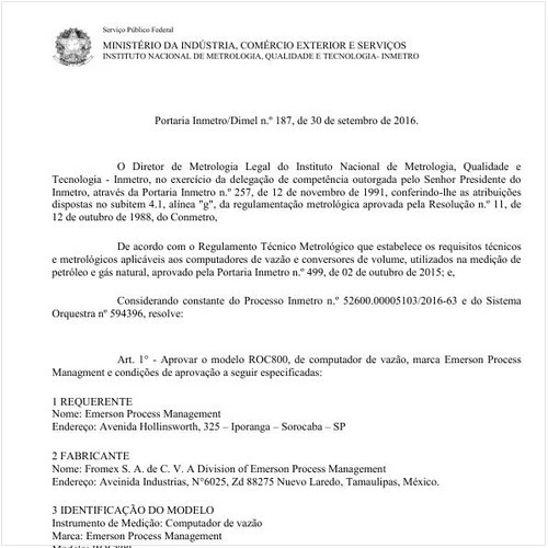 Portaria DIMEL/INMETRO 187:2016 - Situação: Em vigor