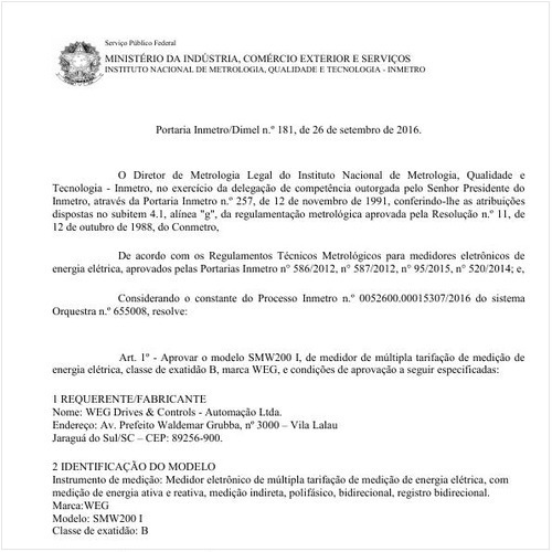 Portaria DIMEL/INMETRO 181:2016 - Situação: Revisto