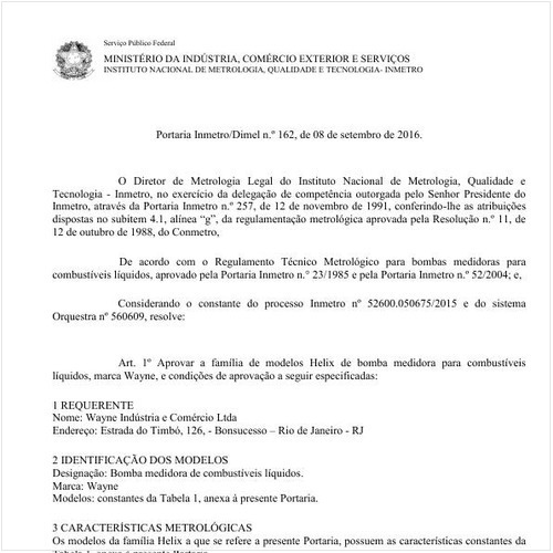 Portaria DIMEL/INMETRO 162:2016 - Situação: Revogado