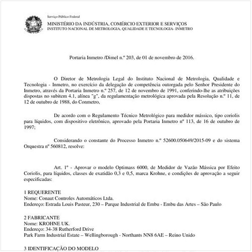 Portaria DIMEL/INMETRO 203:2016 - Situação: Revisto