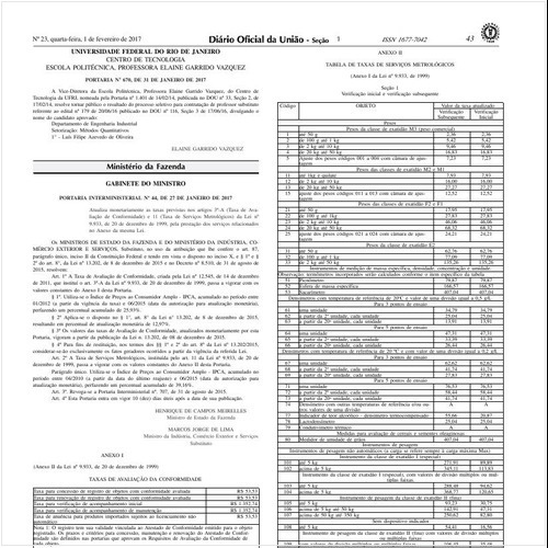 Portaria GM/MF 44:2017 - Situação: Em vigor