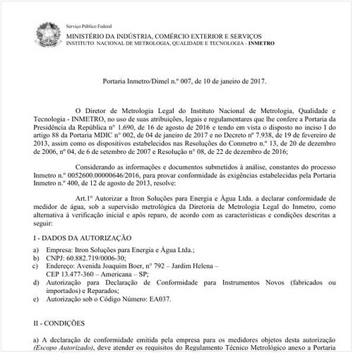 Portaria DIMEL/INMETRO 7:2017 - Situação: Revisto