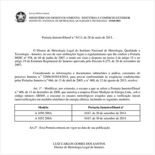 Portaria DIMEL/INMETRO 113:2015 - Situação: Revogado