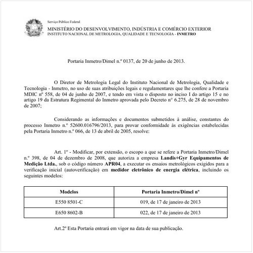 Portaria DIMEL/INMETRO 137:2013 - Situação: Revogado