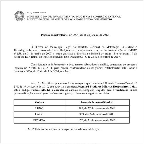Portaria INMETRO/MDIC 4:2013 - Situação: Revogado