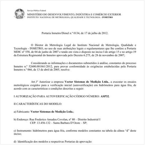 Portaria DIMEL/INMETRO 134:2012 - Situação: Revogado