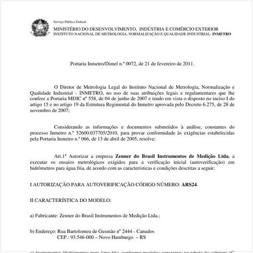 Portaria INMETRO/DIMEL 72:2011 - Situação: Revogado