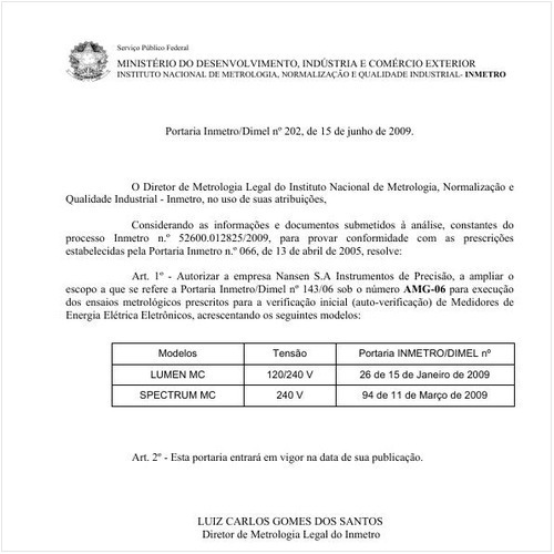 Portaria INMETRO/DIMEL 202:2009 - Situação: Revogado