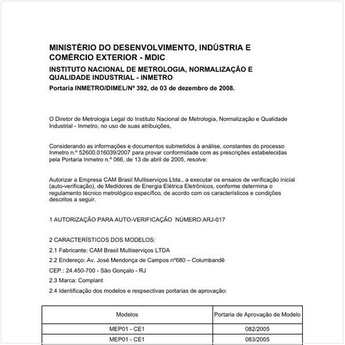 Portaria DIMEL/INMETRO 392:2008 - Situação: Revogado