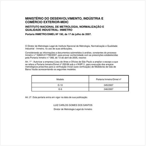 Portaria DIMEL/INMETRO 156:2007 - Situação: Revogado