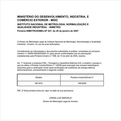 Portaria DIMEL/INMETRO 27:2007 - Situação: Revogado