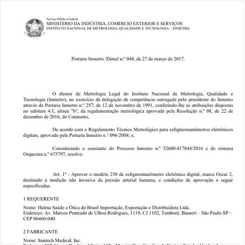 Portaria DIMEL/INMETRO 48:2017 - Situação: Em vigor