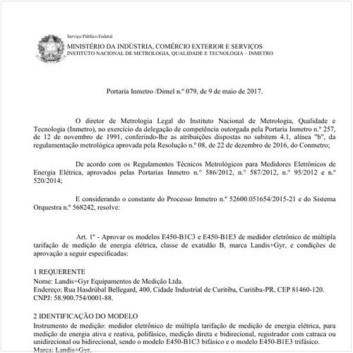 Portaria DIMEL/INMETRO 79:2017 - Situação: Revisto