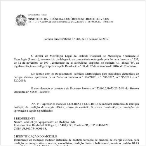 Portaria DIMEL/INMETRO 83:2017 - Situação: Revisto