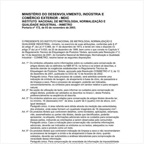 Portaria INMETRO/MDIC 172:2003 - Situação: Revogado