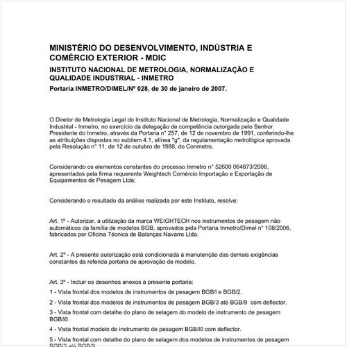 Portaria DIMEL/INMETRO 28:2007 - Situação: Revisto