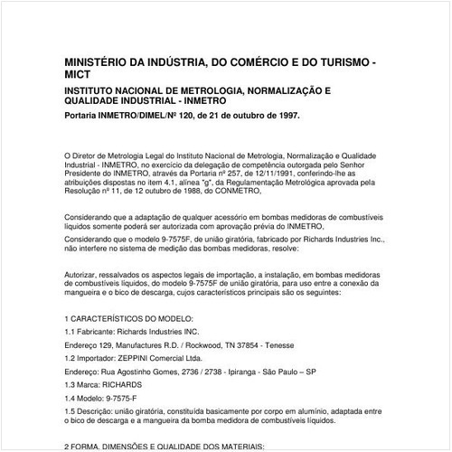 Portaria DIMEL/INMETRO 120:1997 - Situação: Revogado