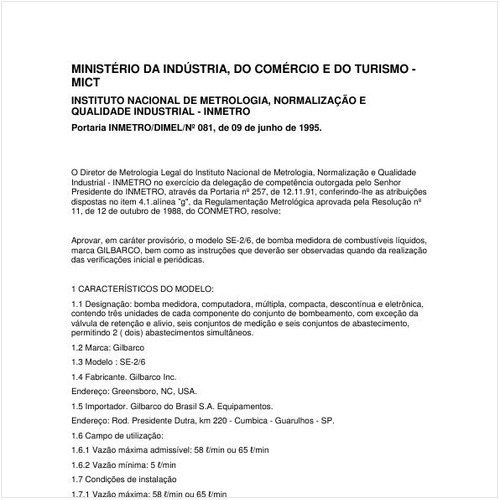 Portaria DIMEL/INMETRO 81:1995 - Situação: Revisto