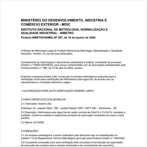 Portaria DIMEL/INMETRO 7:2006 - Situação: Revogado