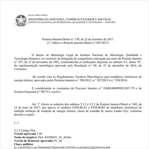 Portaria DIMEL/INMETRO 139:2017 - Situação: Revisto