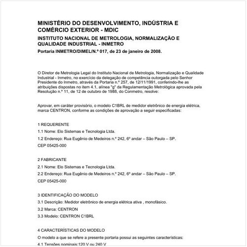 Portaria DIMEL/INMETRO 17:2008 - Situação: Prazo de validade expirado