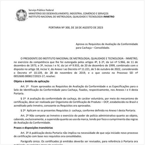 Portaria INMETRO/MDIC 300:2023 - Situação: Em vigor