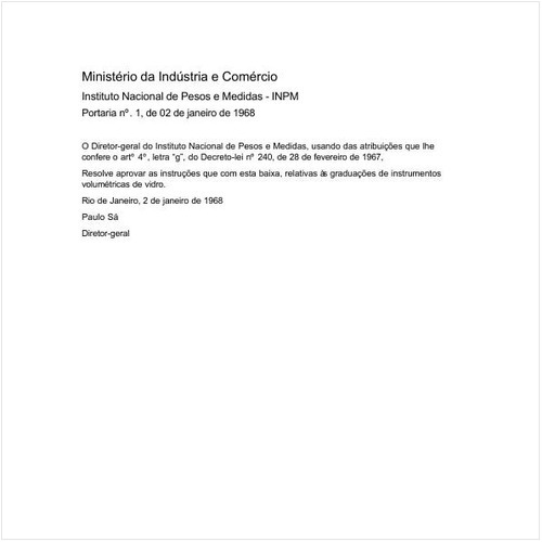Portaria INPM/MIC 1:1968 - Situação: Revogado