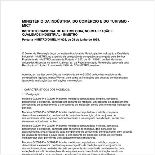 Portaria DIMEL/INMETRO 35:1998 - Situação: Revisto